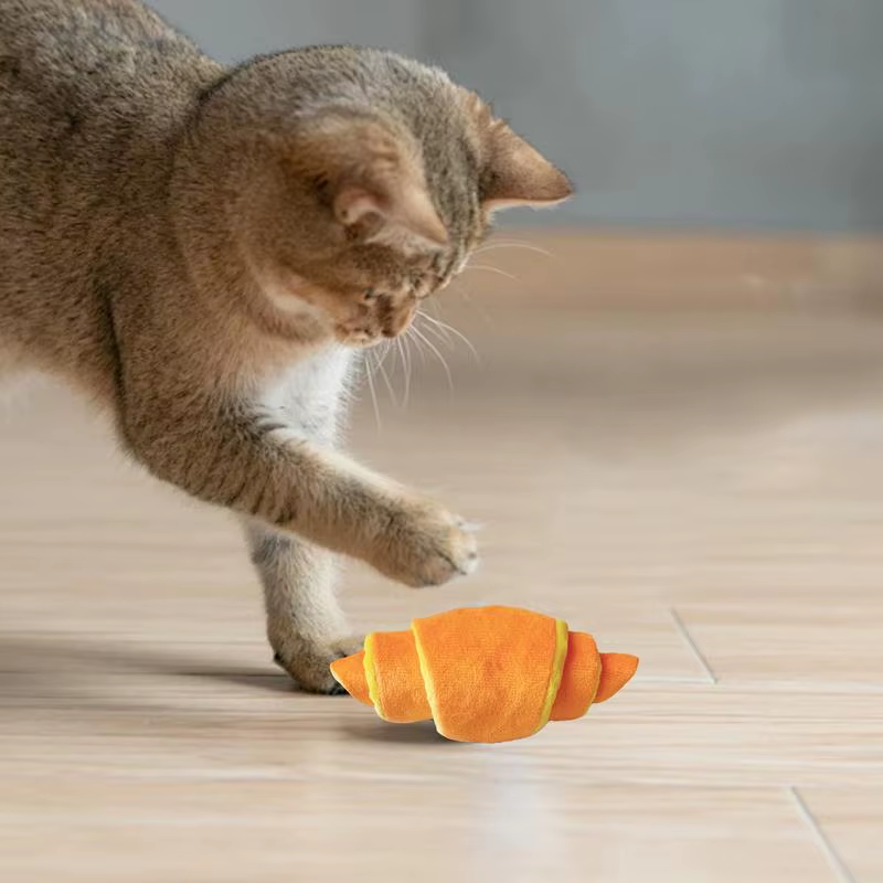 Treat Puzzle Toys for Dogs Soft Puppy Enrichment Toys with Croissant-Shaped Inte