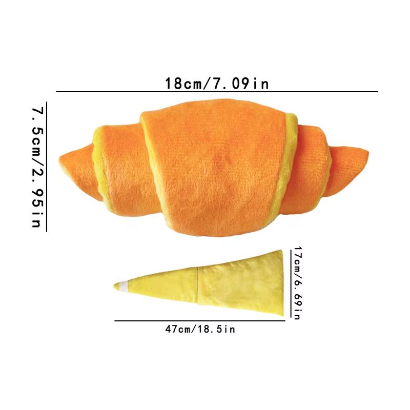 Treat Puzzle Toys for Dogs Soft Puppy Enrichment Toys with Croissant-Shaped Inte