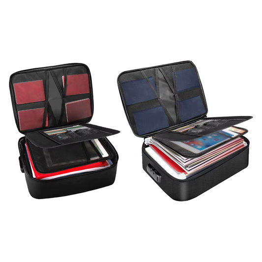Document Organizer with Lock Fire Box Safe Fireproof Waterproof Box File Storage
