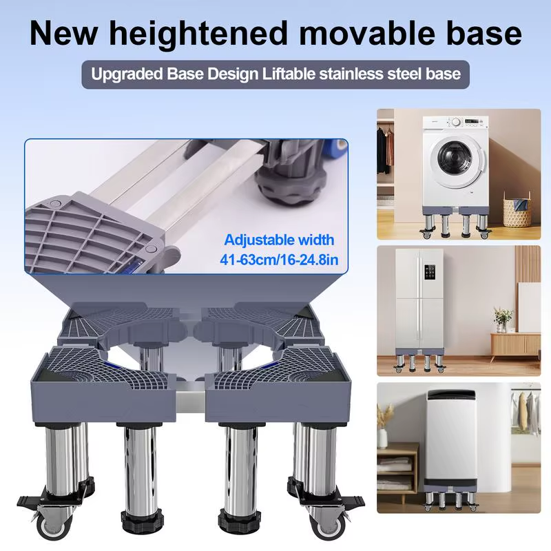 Washer Stand Adjustable Washer Pedestal Multi-Functional Mobile Base for Dryer R