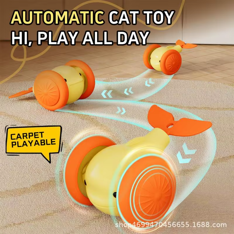 Cat Automatic Moving Ball Little Whale Shape Electric Cat Ball Toy Stimulating R