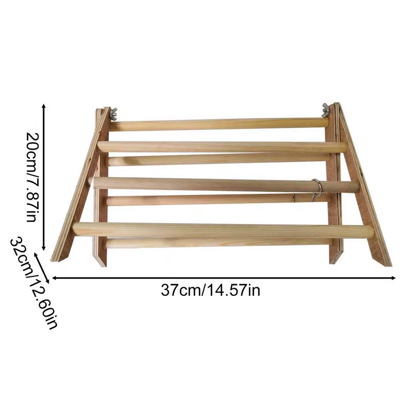 Pet Perch Stand Wood Chicken Standing Toys Interactive Wooden Chick Jungle Gym R