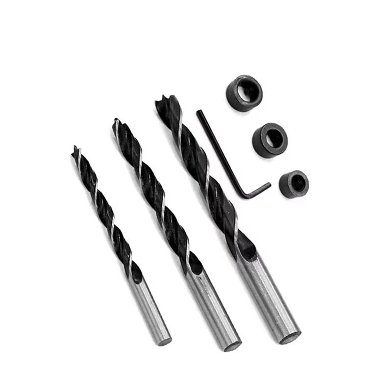 Woodworking Oblique Pocket Hole Locator Jig Kit 15 Degree Angle Drill Guide Set