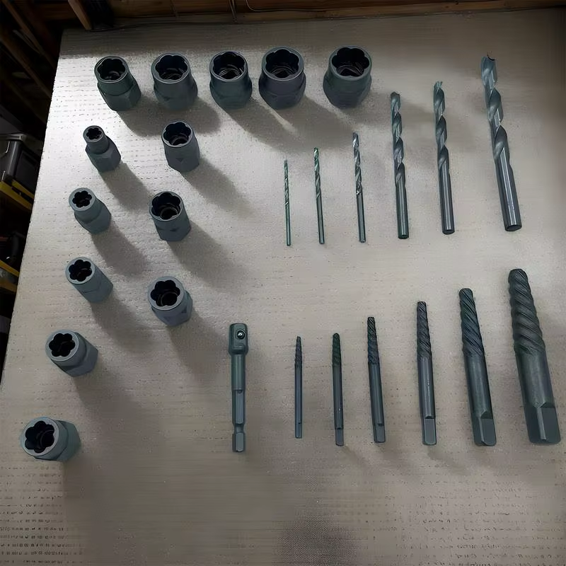 Rusted Damaged Screw Extractor Hand Tools Accessory Bolt Nut Remover 26Pcs/Set C