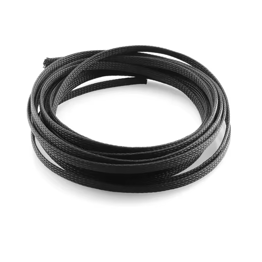 3M/9.85Ft PET Expandable Braided Sleeving Flexible Wire Mesh Sleeve Black for TV