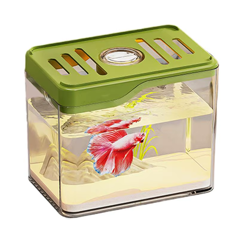 Lightweight Sturdy Fish Tank Bowl Desktop Fish Bowl Room Decor Features Colorful