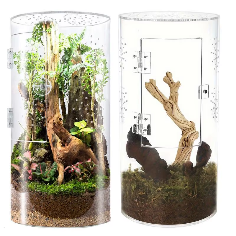 Jumping Spider Enclosure Arboreal Reptile Acrylic Tank Waterproof Reptile Enclos