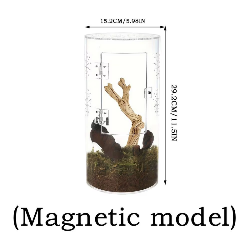 Jumping Spider Enclosure Arboreal Reptile Acrylic Tank Waterproof Reptile Enclos