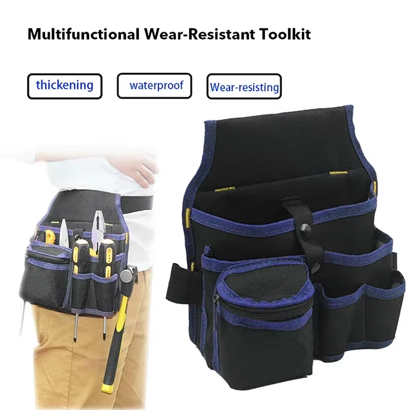 Multifunctional Tool Storage Bag Pouch Belt Electrician Toolkit Drill Waist Bag