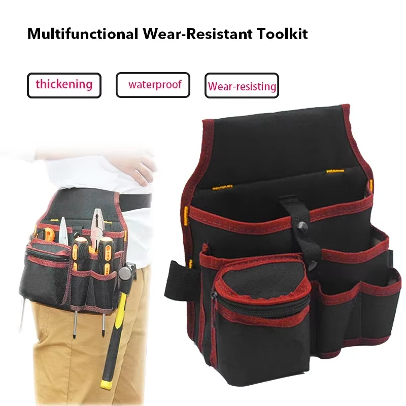 Multifunctional Tool Storage Bag Pouch Belt Electrician Toolkit Drill Waist Bag