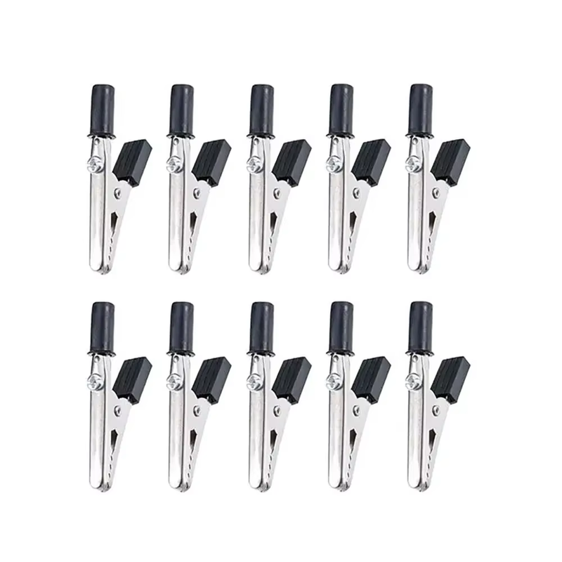 10 Pieces Metal Alligator Clips Test Clips, Electronic Product Test Clips with S