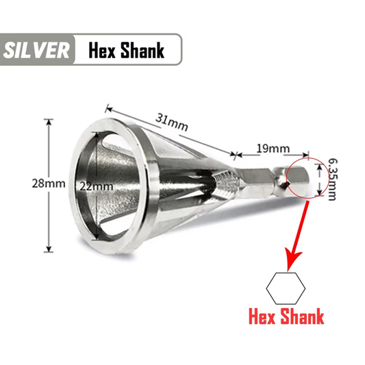 Deburring External Chamfer Tool Metal Hex Triangle Trimming Drill Bit for Stainl