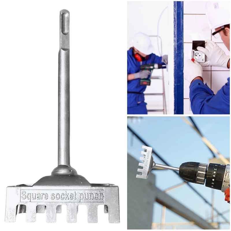 86-Type Rectangle Slot Cutout Saw Wear Resist Electrical Box Hole Punch Tool Lig