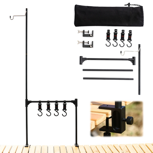 Camping Storage Bracket with Hook Picnic Tableware Rack Multifunction Tableware