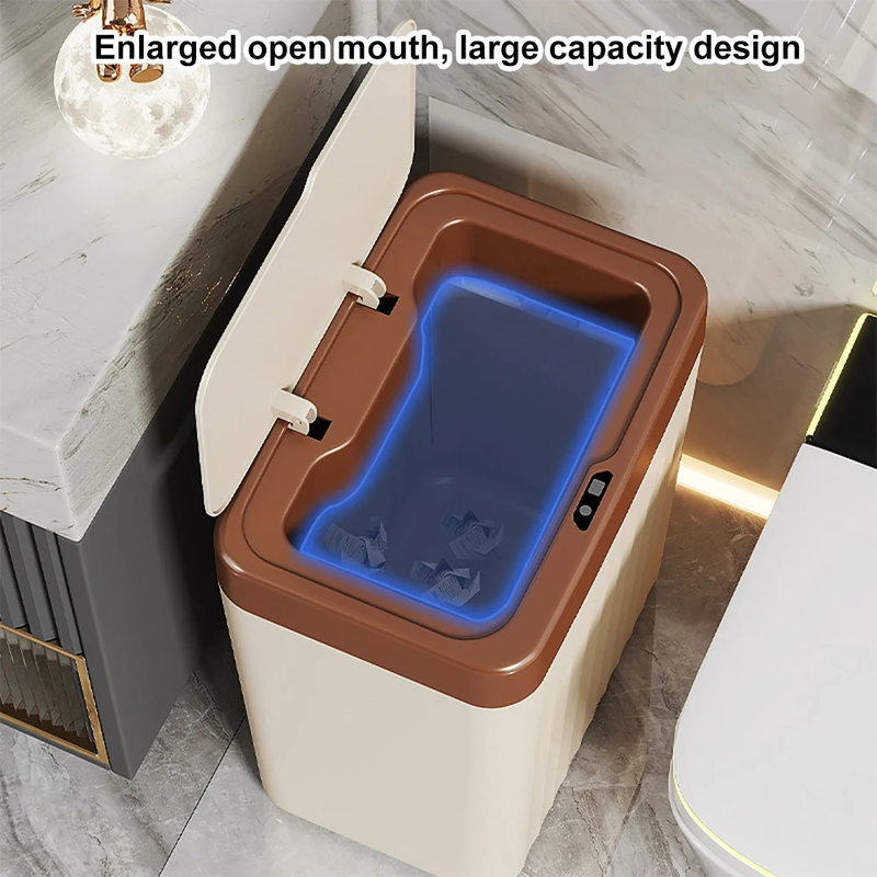Hands Free Garbage Bucket Waterproof Sealed Garbage Can Battery Powered Touchles