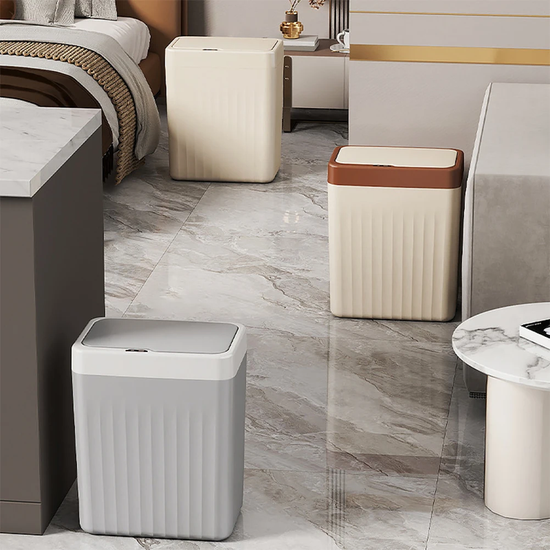 Hands Free Garbage Bucket Waterproof Sealed Garbage Can Battery Powered Touchles