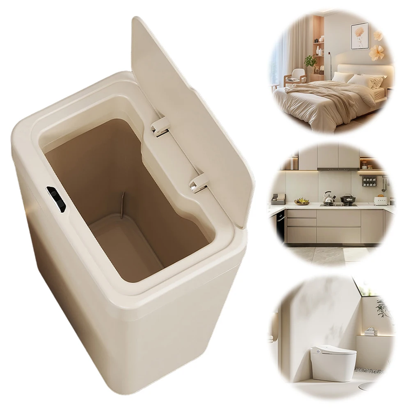 Hands Free Garbage Bucket Waterproof Sealed Garbage Can Battery Powered Touchles