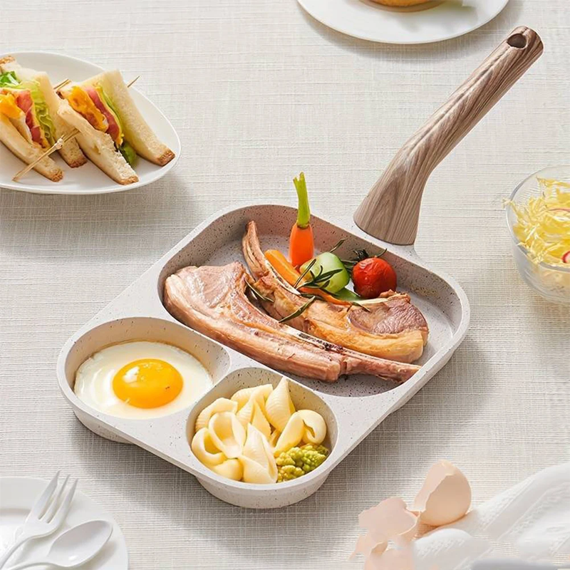 3 in 1 Egg Frying Pan for Breakfast Pancake Burger Sandwiches Nonstick Easy Clea