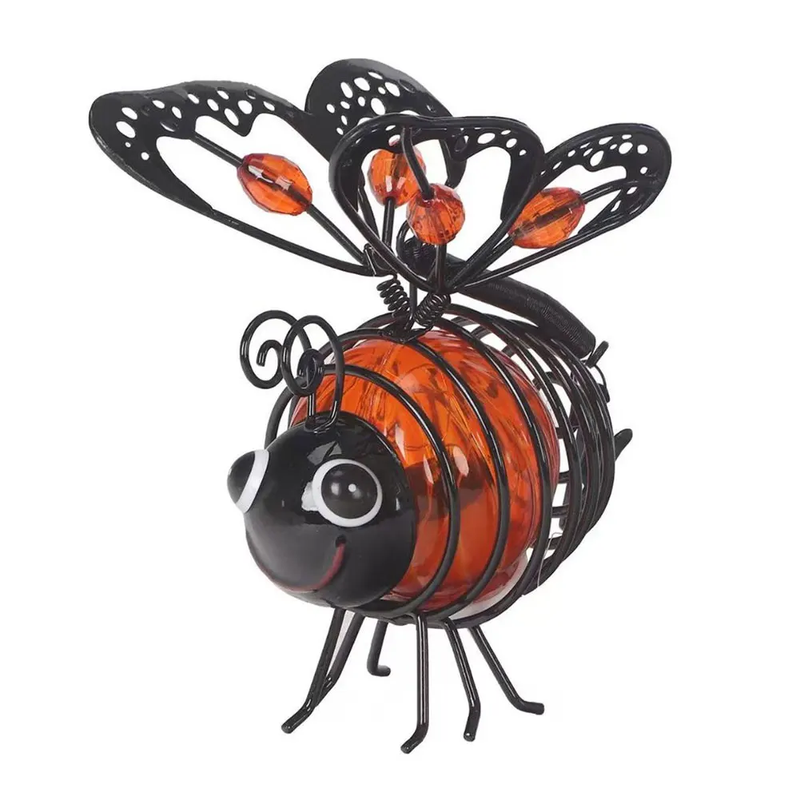 Solar Iron Insect Statue with LED Fairy Light Solar Fairy Lights Outdoor Hanging