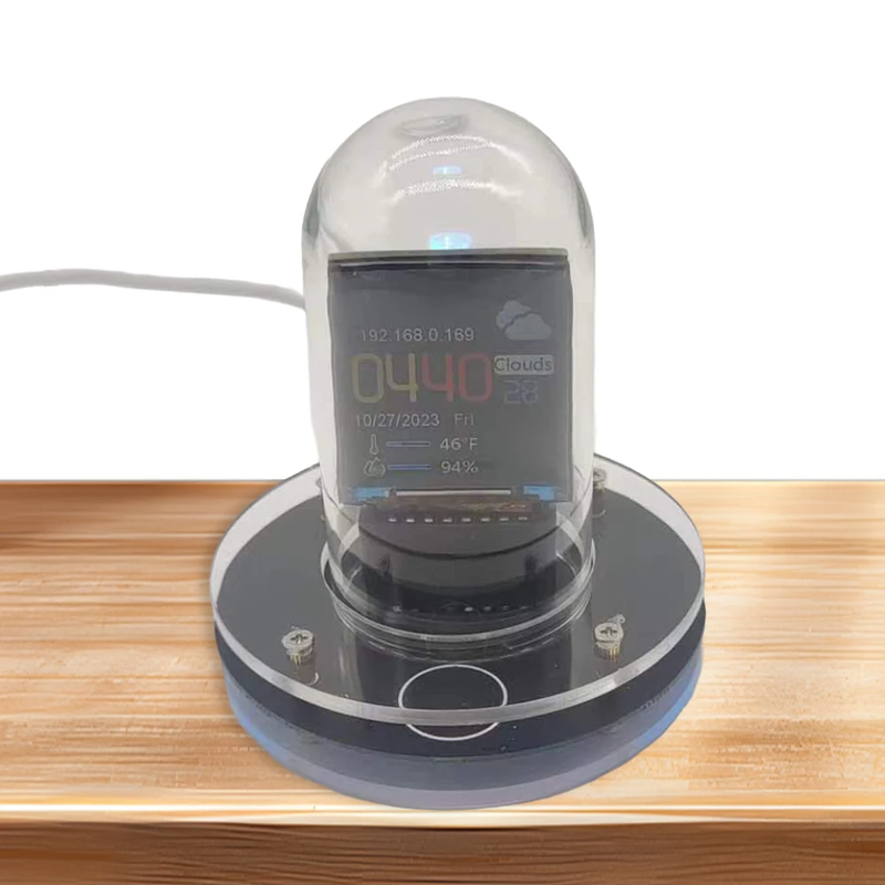 Smart Wifi Glow Tube Clock Weather Station Multi-Function Glow Tube Clock Decora