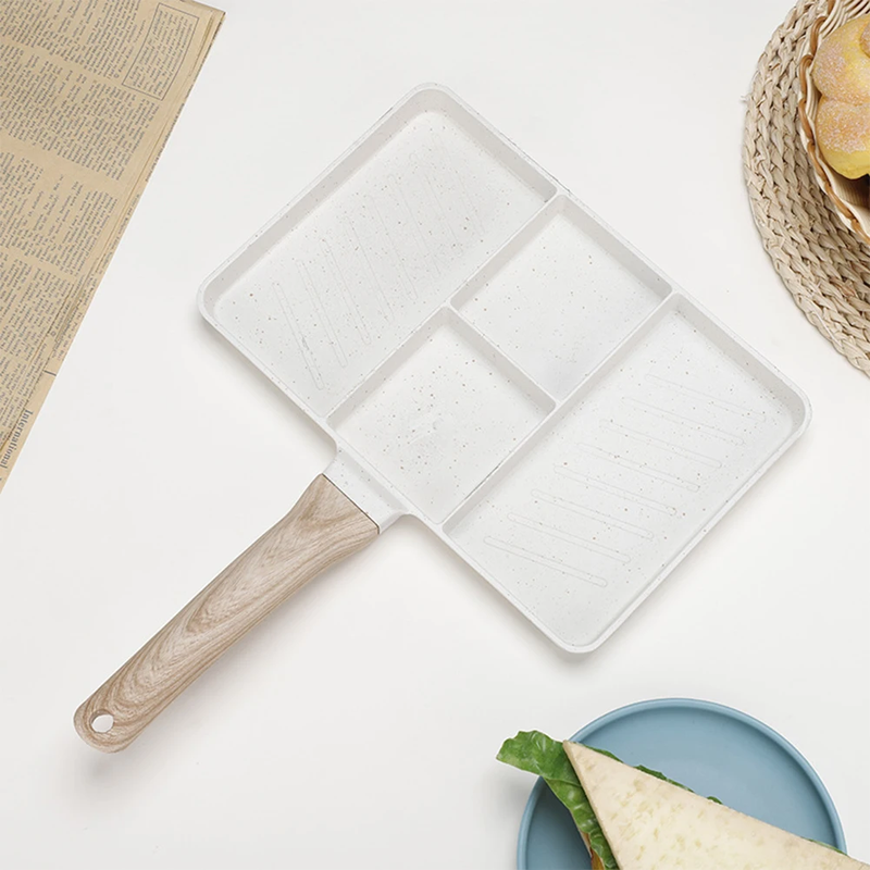 Four-Cup Eggs Medical Stone Omelet Pans Alloy Breakfast Mcmuffin Egg Making Pan