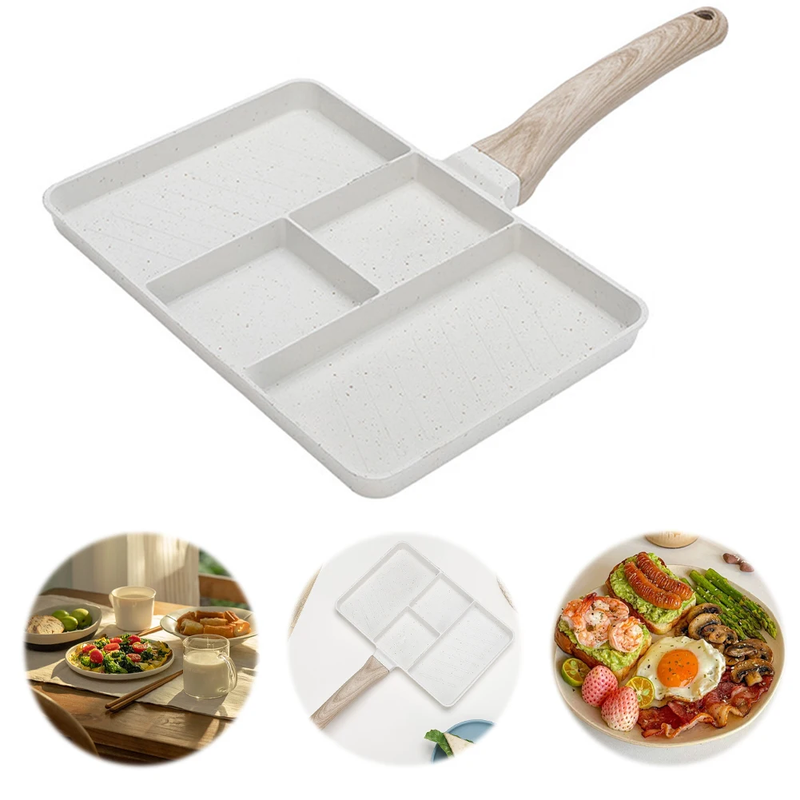 Four-Cup Eggs Medical Stone Omelet Pans Alloy Breakfast Mcmuffin Egg Making Pan