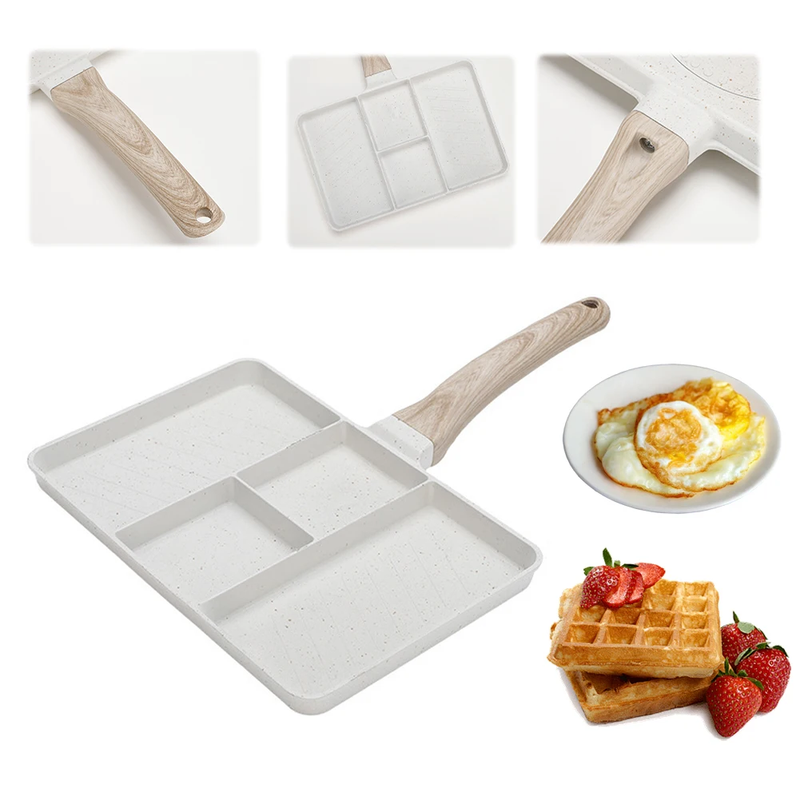 Four-Cup Eggs Medical Stone Omelet Pans Alloy Breakfast Mcmuffin Egg Making Pan