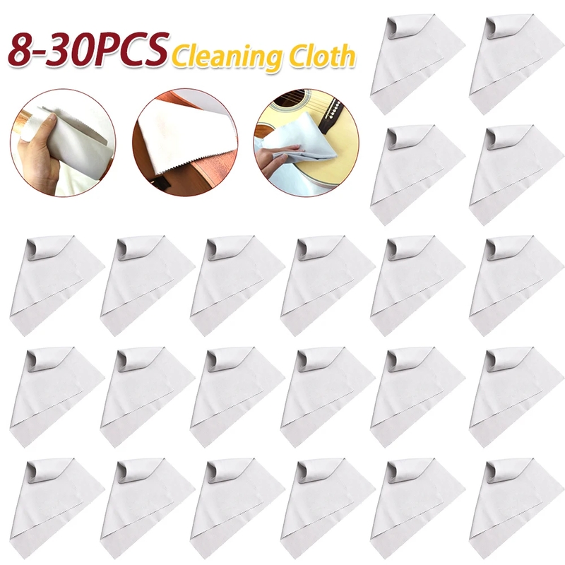 8-30PCS Instruments Cleaning Cloths Microfiber Polish Cloth Violin Cleaning Clot