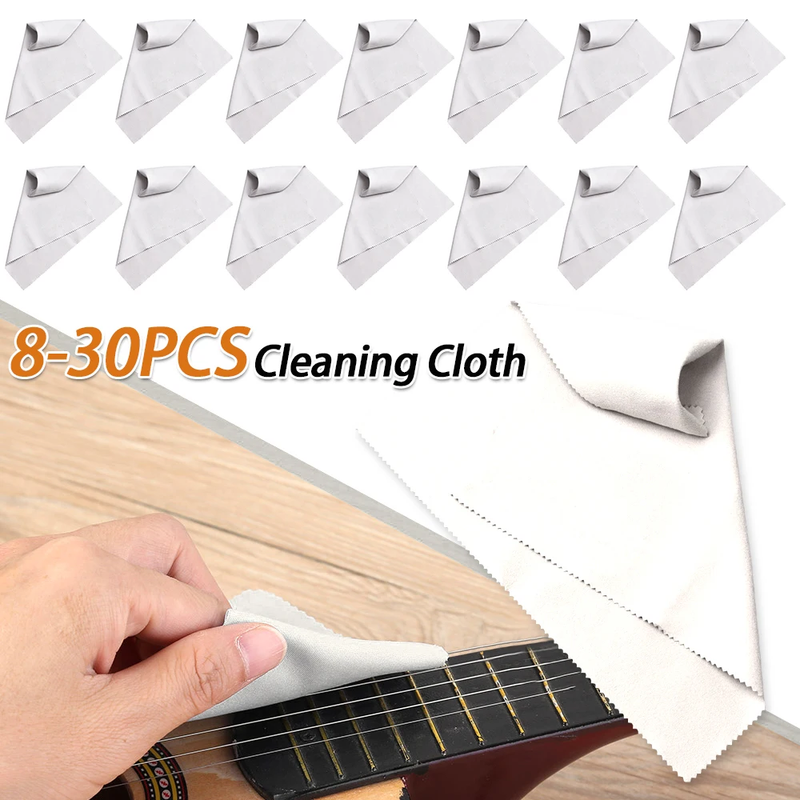8-30PCS Instruments Cleaning Cloths Microfiber Polish Cloth Violin Cleaning Clot