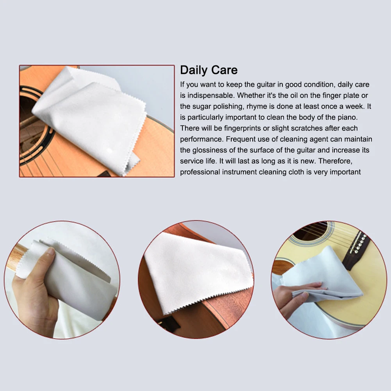 8-30PCS Instruments Cleaning Cloths Microfiber Polish Cloth Violin Cleaning Clot