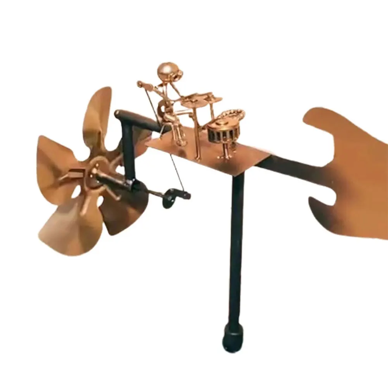 Outdoor Wind Sculpture Handmade Guitar Windmill Wind-Powered Guitar Sculpture fo