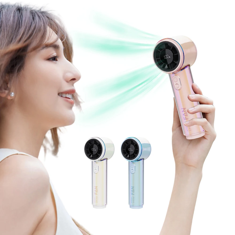 Handheld Fan 3000Mah Rechargeable 100-Level Speed Adjustable Desktop Fan Cooling