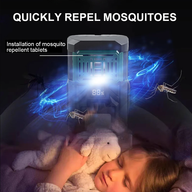 LED Mosquito Repeller Lamp Type-C USB Rechargeable Folding Camping Light Multifu