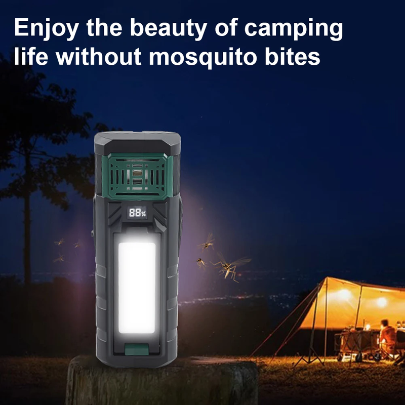 LED Mosquito Repeller Lamp Type-C USB Rechargeable Folding Camping Light Multifu