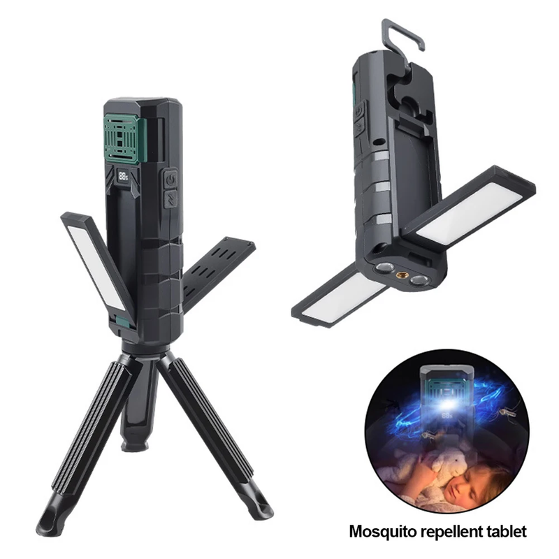 LED Mosquito Repeller Lamp Type-C USB Rechargeable Folding Camping Light Multifu