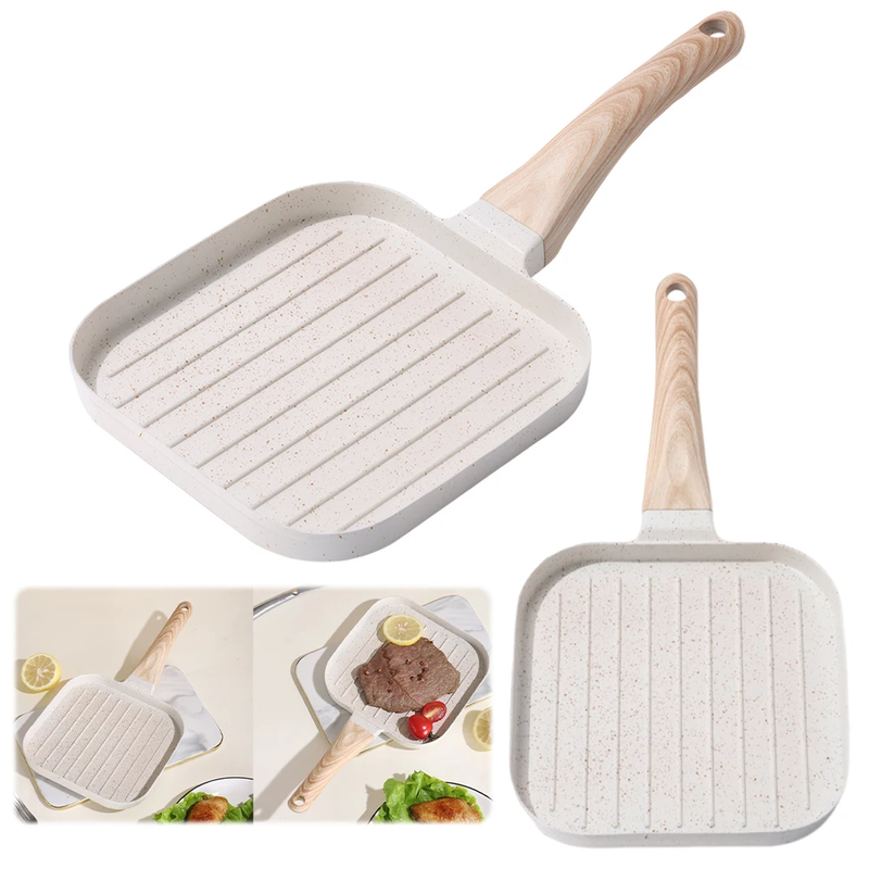 Nonstick Egg Griddle Pan for Indoor Cooking & Outdoor Grilling Square Frying Pan