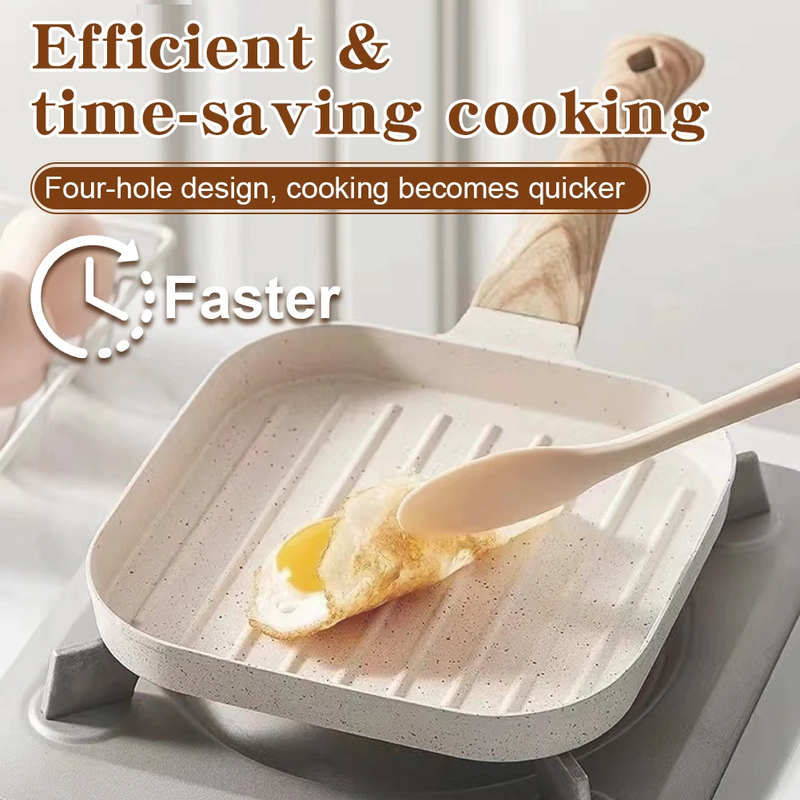 Nonstick Egg Griddle Pan for Indoor Cooking & Outdoor Grilling Square Frying Pan