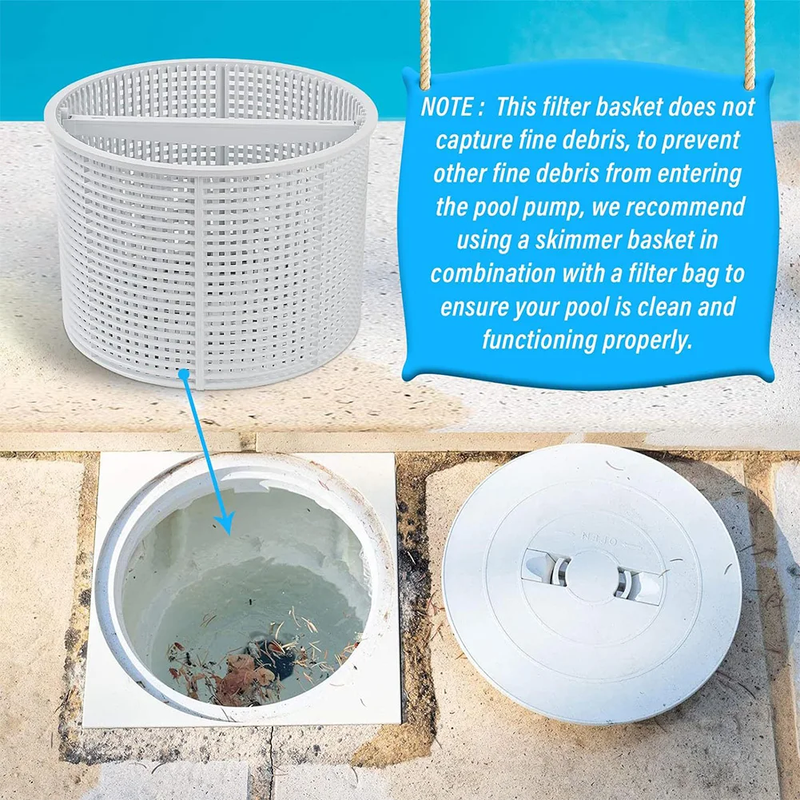 Skimmer Filter Basket for Inground Pool Swimming Pool Skimmer Basket Replacement