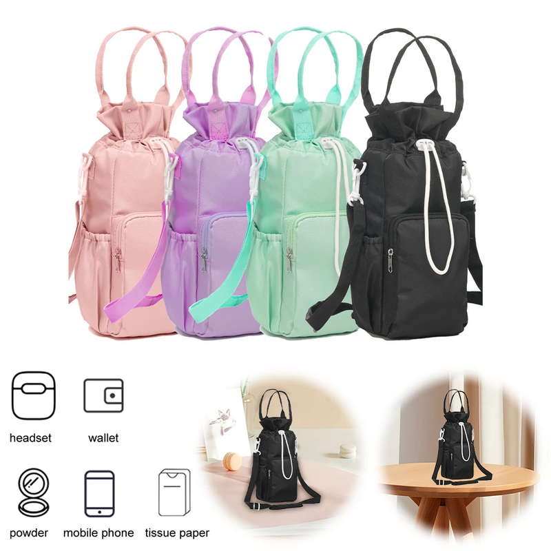 Water Bottle Holder with Strap Adjustable Strap Crossbody Water Bottle Bag with