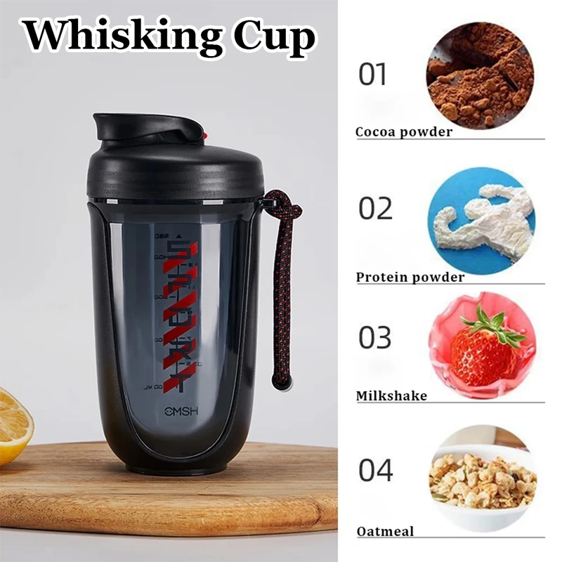 590Ml Sports Shaker Bottles with Shaker Ball Whey Protein Powder Mixer Bottle Le