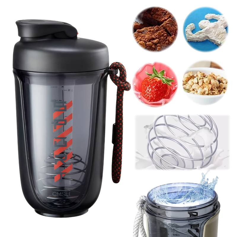 590Ml Sports Shaker Bottles with Shaker Ball Whey Protein Powder Mixer Bottle Le
