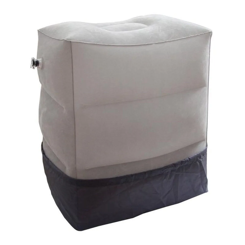 Inflatable Blow-Up Pillow Cushion Adjustable Height Footrest Pillow Travel Foot