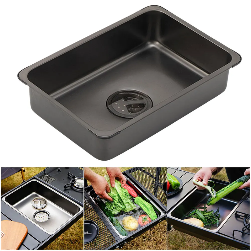 Stainless Steel Drain Basket Large Capacity IGT Folding Basket Leak Proof Dishwa