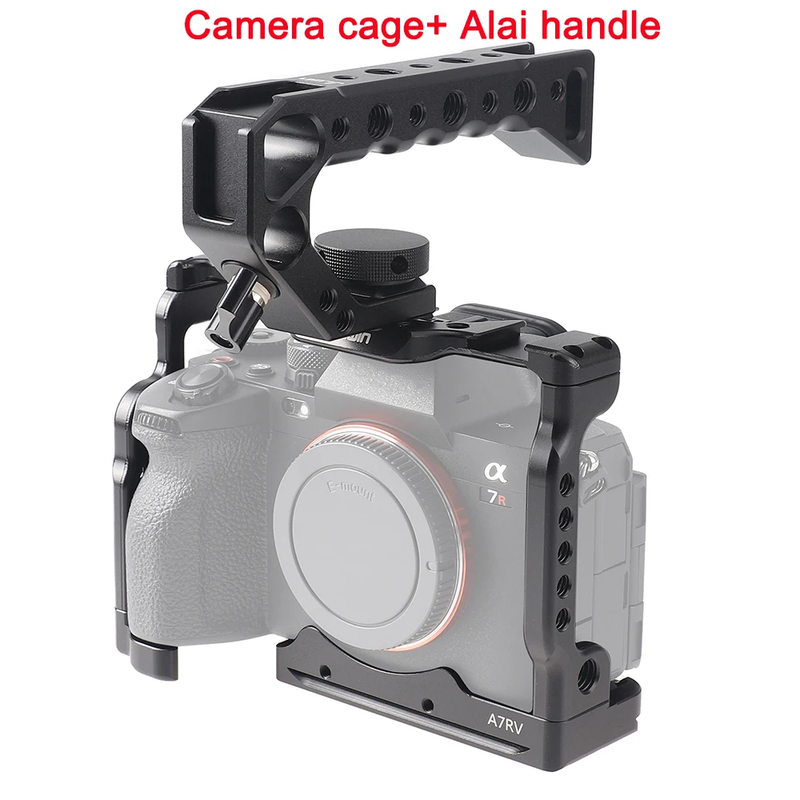 Camera Cage for Sony A7RV Aluminum Alloy Cage A7R5 to Mount Tripod Monitor Photo