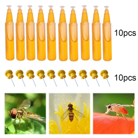 20Pcs Fruit Fly Attractor with Fly Attractant Liquid Pest Insect Catcher Reusabl