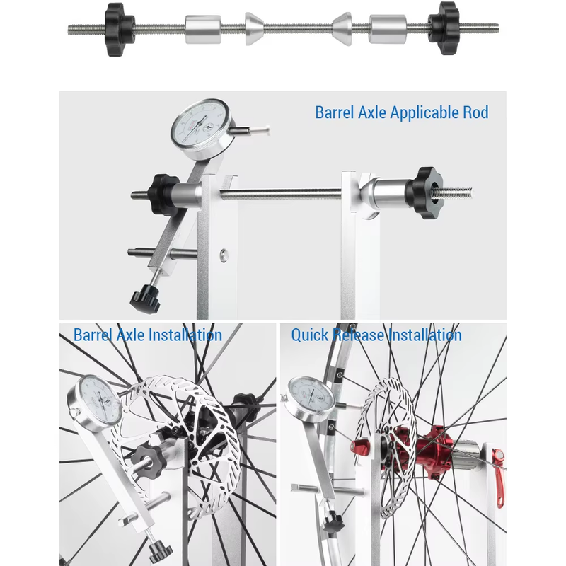Bicycle Wheel Truing Stand Bike Wheel Alignment Repair Tool with Dial Gauge for