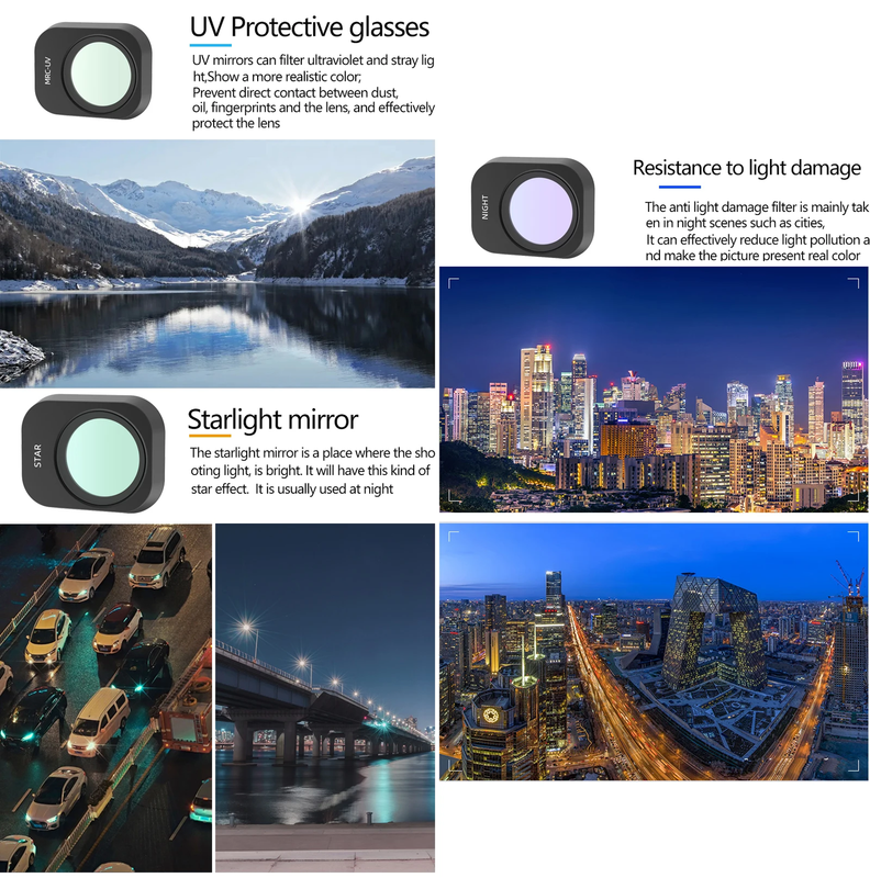 Filter Lens MC UV CPL Star Night ND ND8 ND16 ND32 ND64 for DJI Mavic Mini 3 Pro