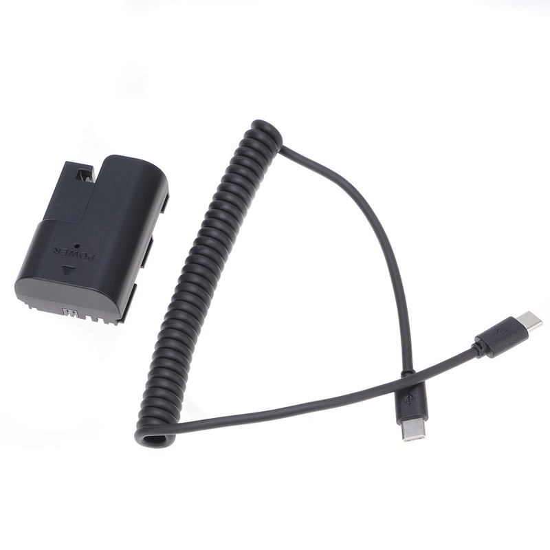 LP-E6 Dummy Battery+Type-C Power Supply Interface Straight Line (50CM) (300CM) S