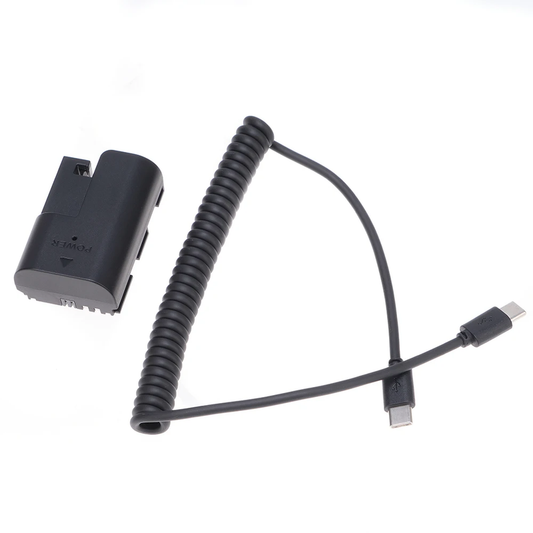 LP-E6 Dummy Battery+Type-C Power Supply Interface Straight Line (50CM) (300CM) S