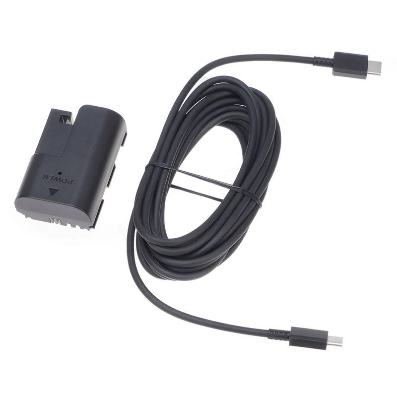 LP-E6 Dummy Battery+Type-C Power Supply Interface Straight Line (50CM) (300CM) S